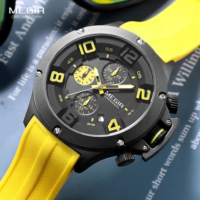Montre de sport à quartz à grand cadran pour homme