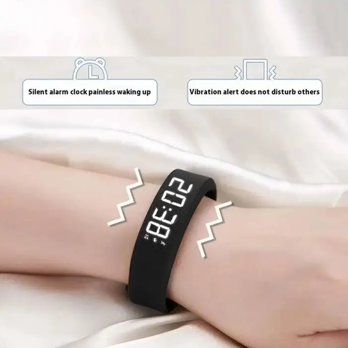 Montre de rappel d'alarme vibrante, alarme intelligente pour dormeurs lourds