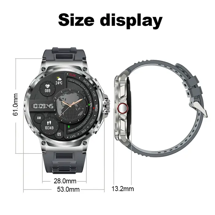 2025 nouveau militaire GPS V69 montre intelligente hommes 1.85 pouces 710 mAh fréquence cardiaque GPS sport IP68 étanche Bluetooth parler Smartwatch homme