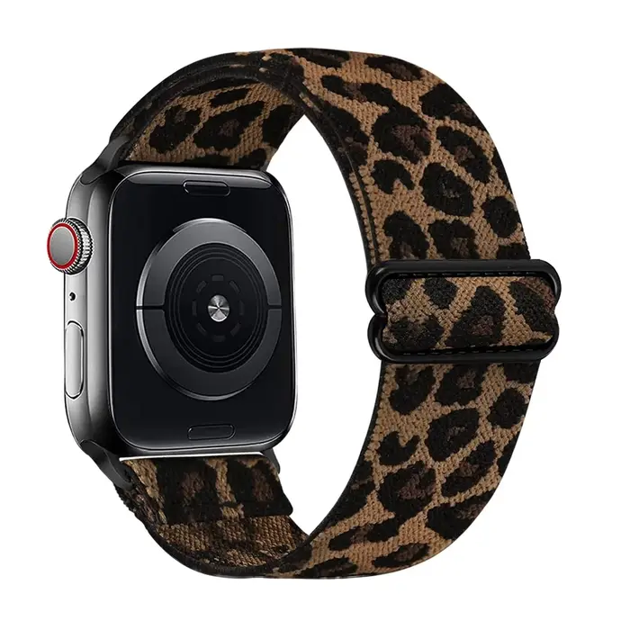 Bracelet en Nylon élastique léopard pour Apple Watch Ultra 2, 49mm 41mm 45mm 42mm 46mm 44mm, Bracelet pour femmes iWatch série 10 9 se 7 3 8 5 4