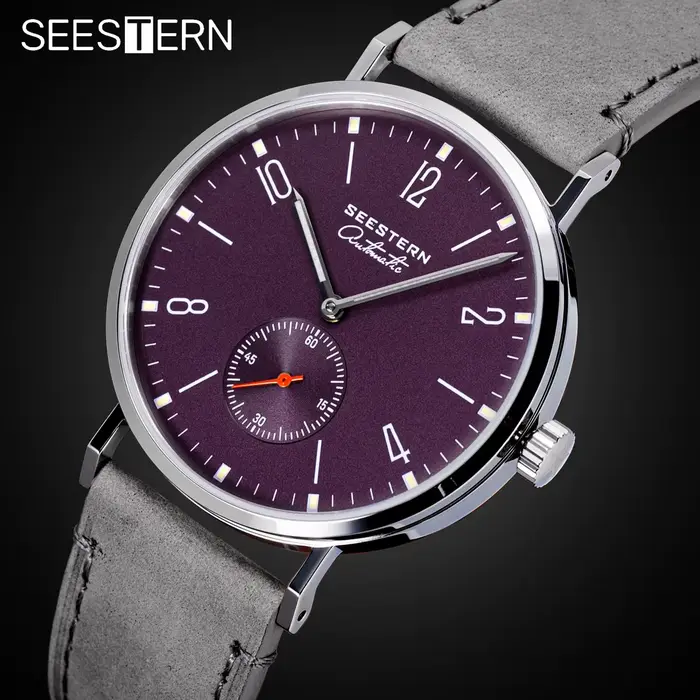 SEESTERN montre pour hommes pour affaires automatique ST1701 mouvement étanche montres mécaniques saphir cristal Ultra mince horloge