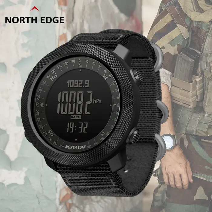 NORTH EDGE APACHE montre intelligente pour hommes altimètre baromètre boussole armée militaire Smartwatch natation course horloge étanche 50m