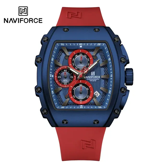 NAVIFORCE à la mode 2025 montres pour hommes multifonctionnel 30M étanche sport Quartz bracelet en Silicone horloge de luxe Reloj Hombre