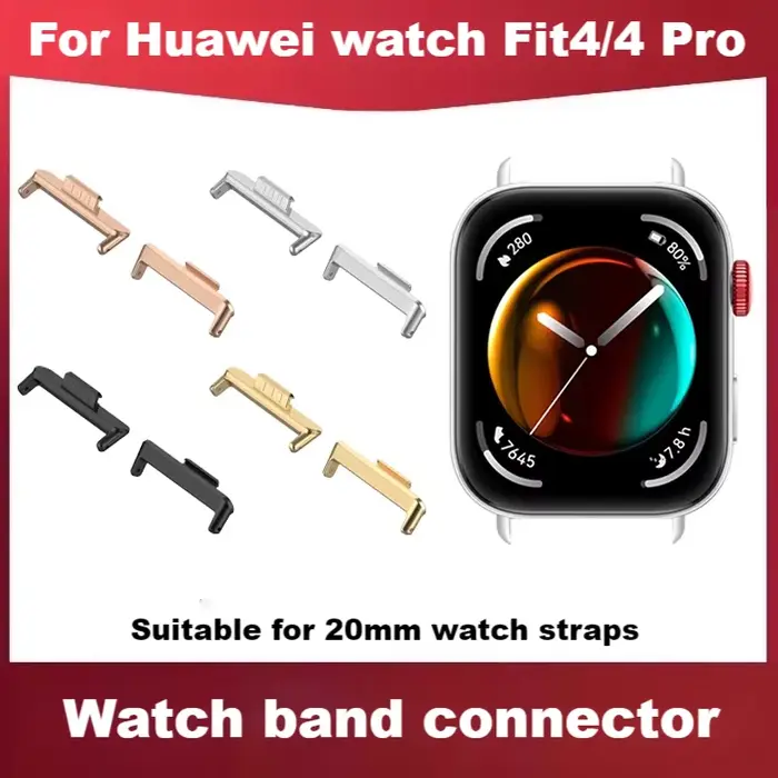 Connecteur en acier inoxydable pour montre Huawei Fit 4