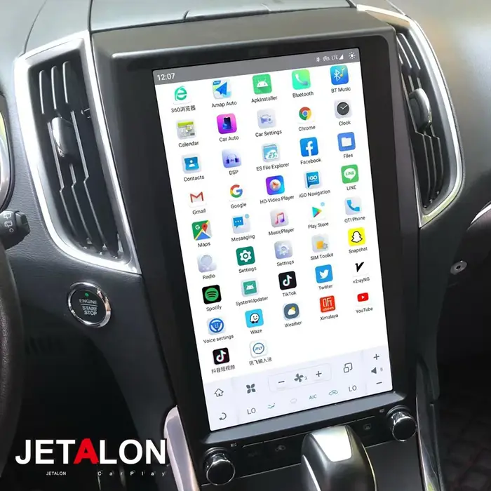 Autoradio Android GPS Navigation 13,6 pouces avec Carplay pour Ford Edge 2015-2021, lecteur multiméd