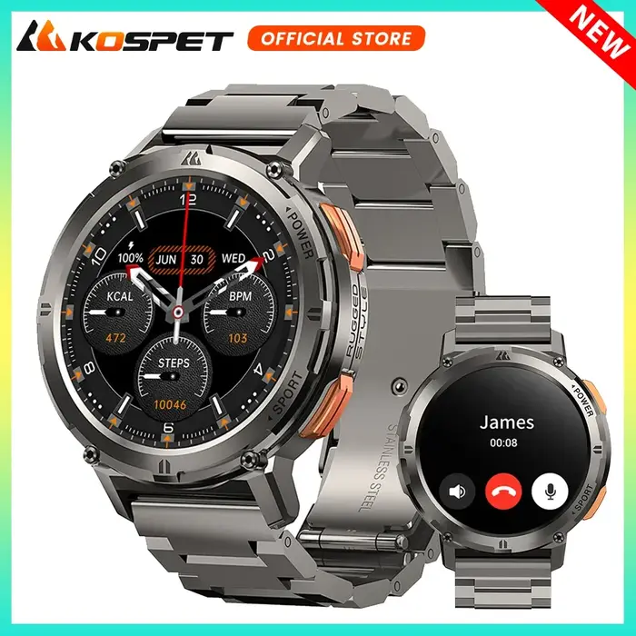 2025 Original KOSPET TANK T2 montres intelligentes pour hommes