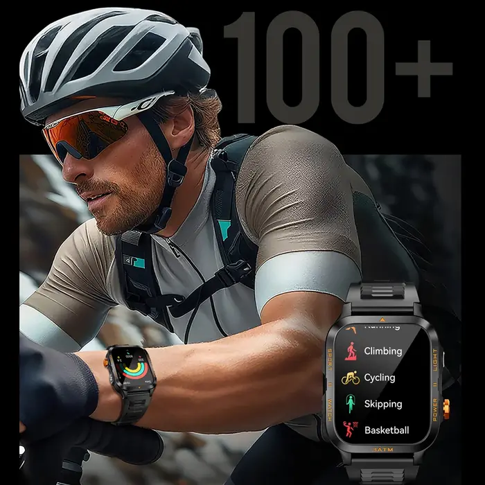 Montre connectée militaire robuste pour hommes