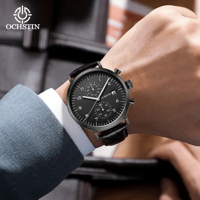 Ochstin prominente affaires haut de gamme nouvelle mode montres multi-fonctionnel mouvement à quartz étanche hommes cadeau wirstwatch