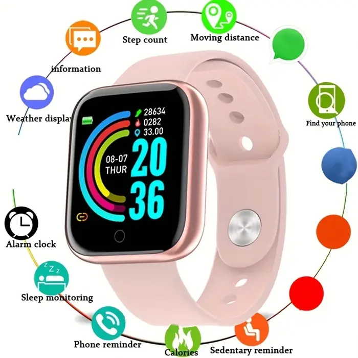 Montre connectée pour femmes et hommes, montre-bracelet Bluetooth, lecteur de musique, Fitness, Sport, moniteur de sommeil, montres numériques