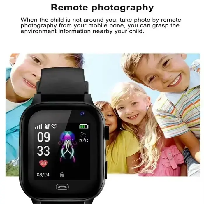 Montre connectée pour enfants Lenovo NEW 5G GPS avec caméra, appel SOS, étanche, prise en charge de la carte SIM, écouteurs, vidéo HD, reloj inteligente pour garçon