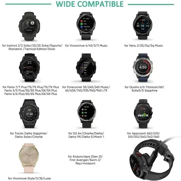Adaptateur de chargeur de Type C pour Garmin Fenix 7 6 5 7X Forerunner 955 935 255
