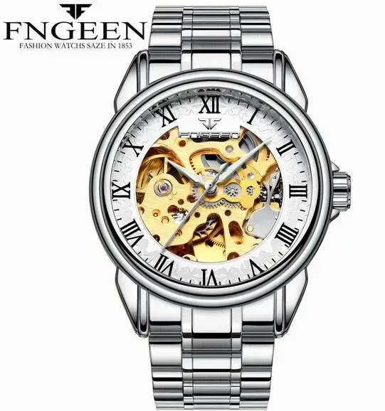 Montres mécaniques automatiques étanches pour hommes, horloge double face, creuse, marque de machines