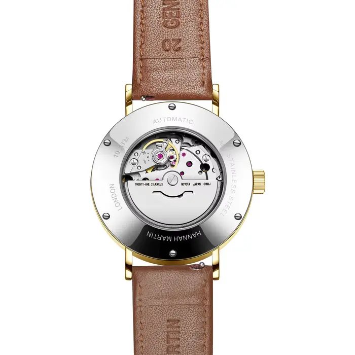 HANNAH MARTIN montre pour hommes de luxe en cuir affaires 8215 automatique mécanique
