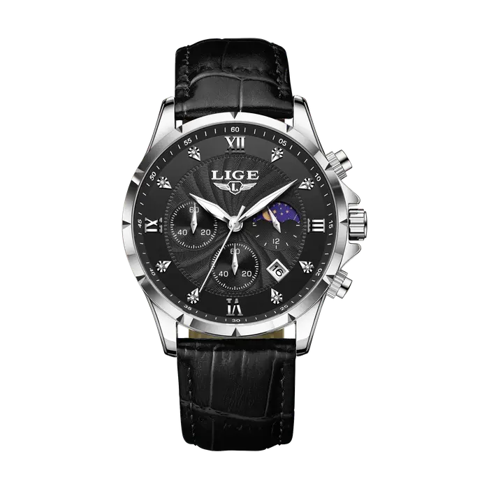 Relogio Masculino LIGE Montre décontractée pour hommes