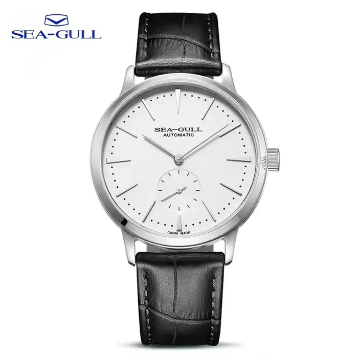 Montre Seagull pour homme, style business décontracté, bracelet en cuir simple, montre mécanique aut