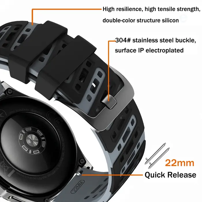 Bracelet de remplacement pour Amazfit Balance 3 2 Ultra/Cheetah 2 Ultra 48mm/Bip 6 5 Max/GTR 47mm 4/2/3 Pro