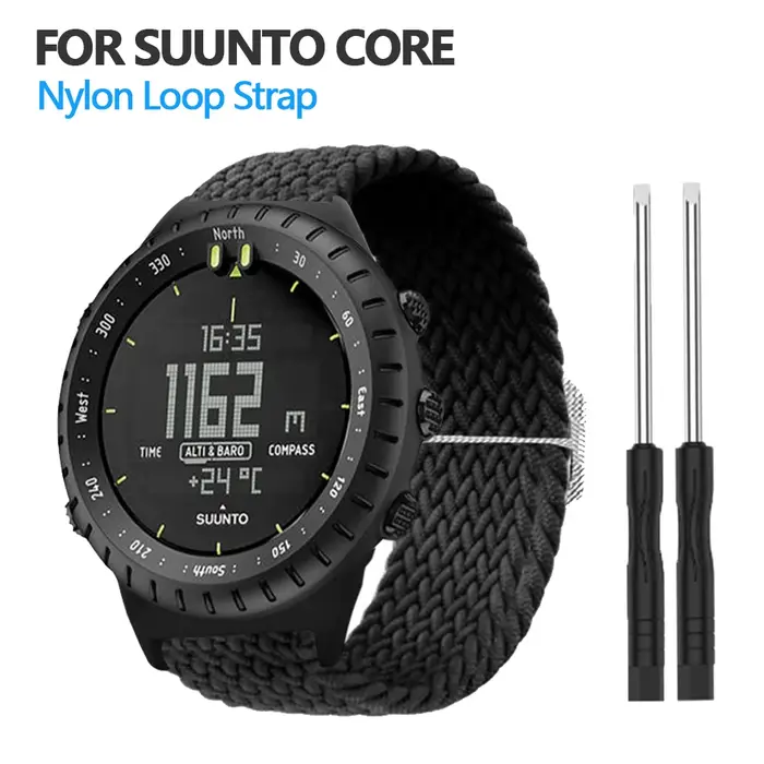 Bracelet à boucle en nylon pour montre intelligente Suunto Core, bracelet de montre, tissage tressé, bracelet élastique, accessoires Correa