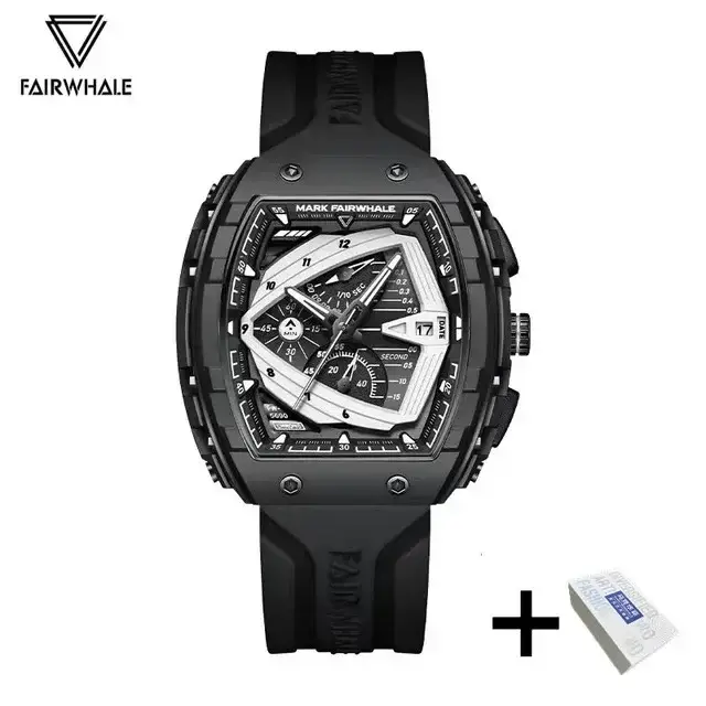 Mark Fairwhale 5690 hommes multi fonctionnel étanche sport bracelet en Silicone calendrier Date mont