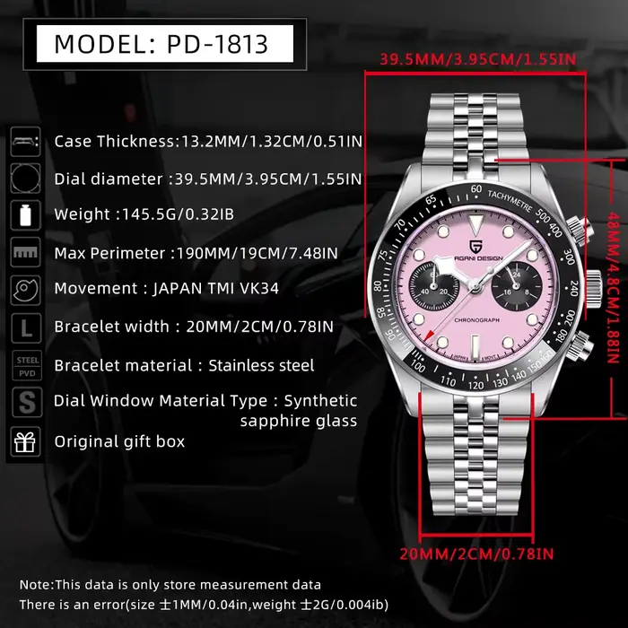 PAGANI DESIGN 2026 montre à Quartz pour hommes de luxe Style élégant chronographe en acier inoxydable verre saphir miroir conception étanche