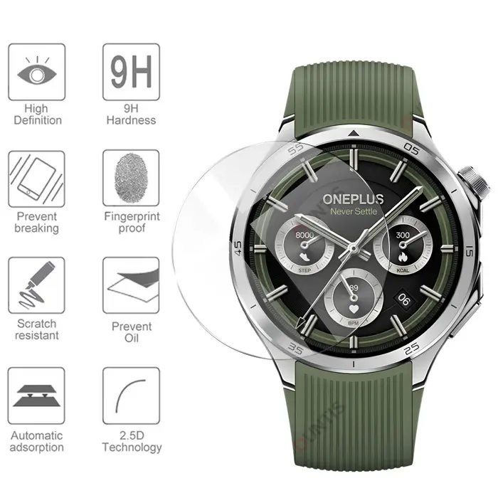 Protecteur d'écran en verre trempé pour OnePlus Watch 3