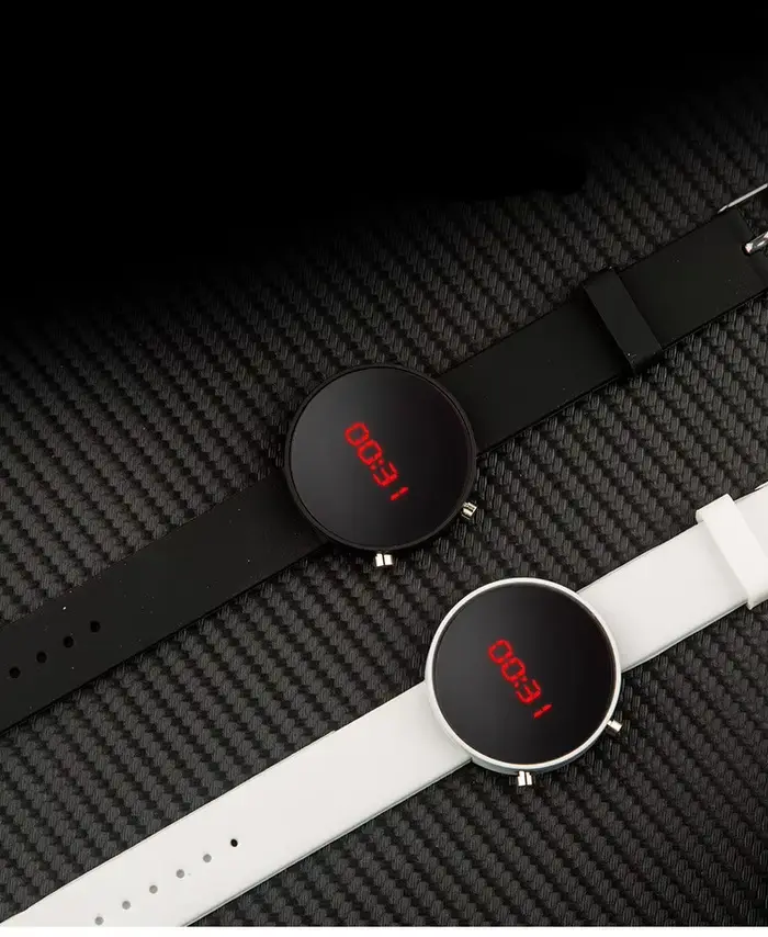 Mode femmes montres numériques Simple cadran rond montre LED pour femme Sport décontracté dames horloge électronique reloj numérique