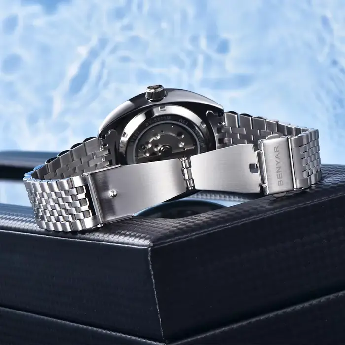 Montre homme BENYAR BY-5211, nouvelle montre de luxe 42 mm, cadran luminescent, étanche 50 m, automatique, mécanique, reloj hombre