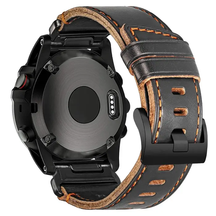Bracelet en cuir véritable pour Garmin, bracelet de montre professionnel haut de gamme, Quickfit 22, 26mm, Fenix, Epix, MARQ, Quatic, Tactix