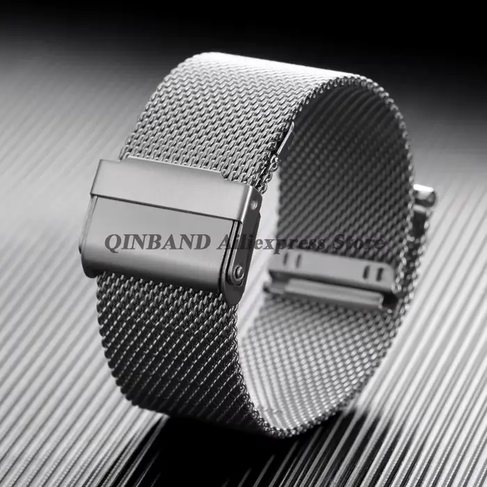 Bracelet de montre intelligente à libération rapide en maille milanaise, universel pour hommes et fe