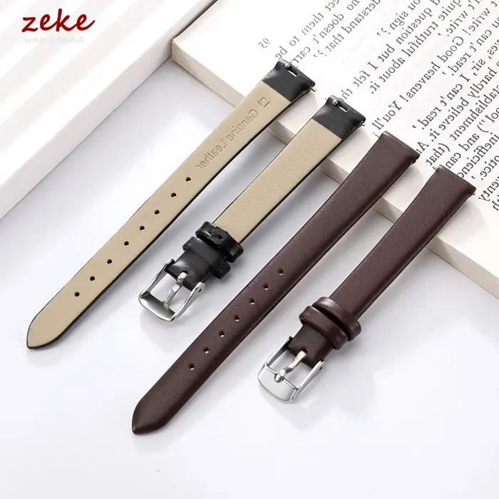 Bracelet de montre en cuir de veau véritable, 10 mm, 12 mm, 14 mm, 16 mm, 18 mm, 20 mm, 22 mm, pour montres DW Daniel Wellington, bracelet ultra-fin pour femmes.