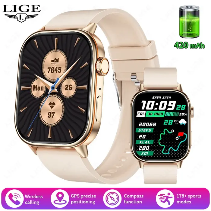 Montre connectée GPS LIGE 2026 pour femmes