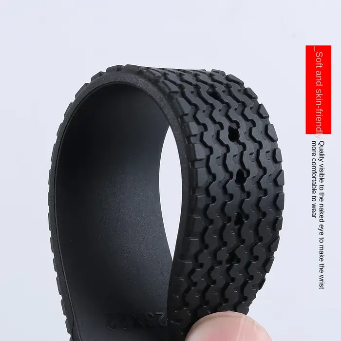 21mm 23mm pour Chopard MILLE MIGLIA 168619 modèle de bande de roulement de pneu de course bracelet de montre en caoutchouc fluoré bracelet de Style de course