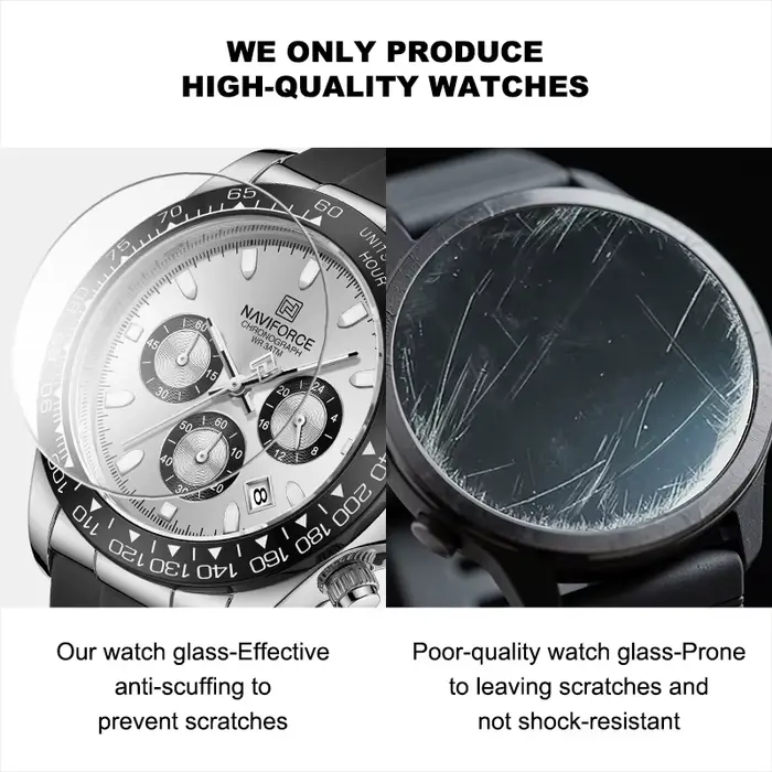 NAVIFORCE montres à la mode pour hommes bracelet en Silicone Sport décontracté chronographe lumineux montre-bracelet Relogio Masculino mâle cadeau 2025