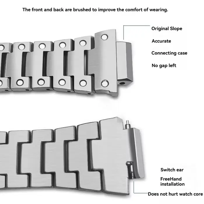 Bracelet octogonal en métal de remplacement pour Casio G-SHOCK