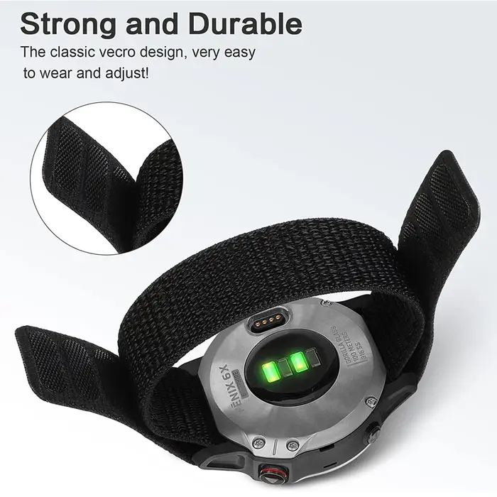 YAYUU 20 22 26mm boucle bracelet de montre en Nylon pour Garmin Fenix 7X 6X Pro 7 7S 6 6S 5X 5 5S Plus/Venu 2 Plus