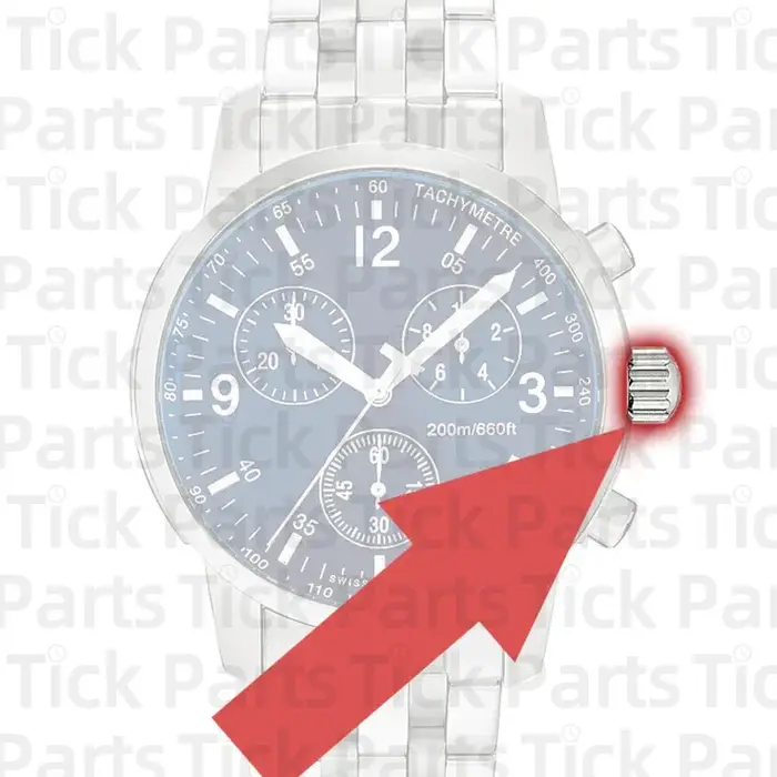 Couronne de vis de montre T17 pour montre T-SPORT RPC200 pour hommes T461 T014