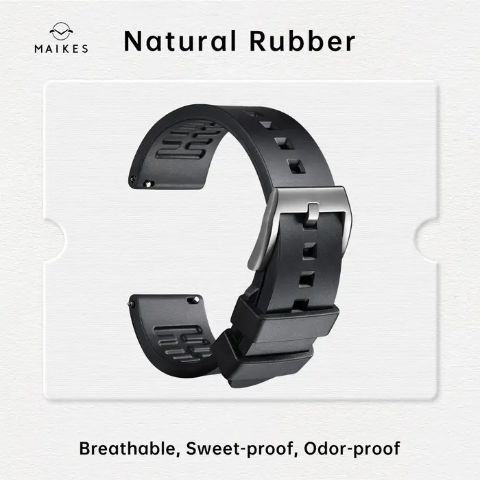 Bracelet de montre de luxe en caoutchouc naturel