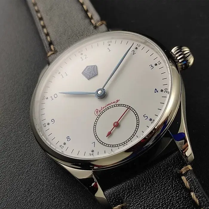 Montre mécanique manuelle broche bleue rôtie mouette ST3621 Jones épée Vintage affaires hommes étanche