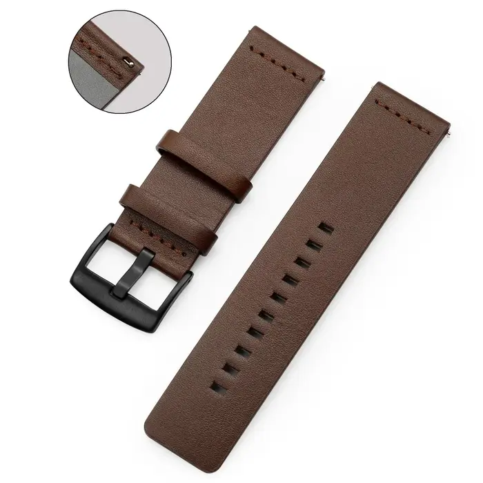 Bracelet en cuir d'origine 24mm pour montre intelligente Suunto 9 7