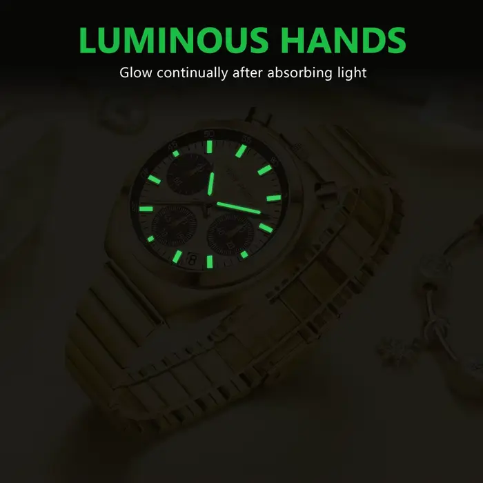 MINI FOCUS montre à Quartz vert argent pour femmes mode bracelet en acier inoxydable chronographe montre-bracelet avec aiguilles lumineuses Date 0491