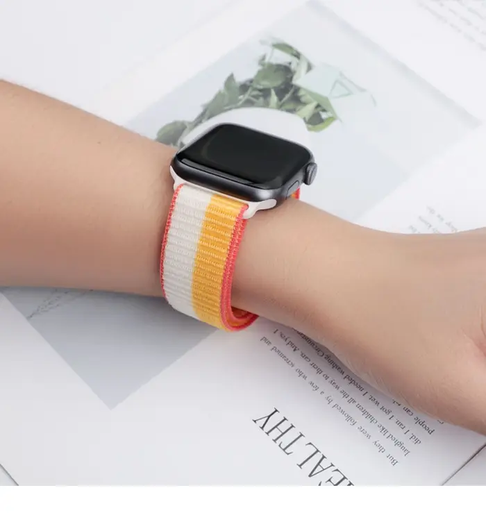 Bracelet à boucle en Nylon pour bracelets de montre Apple 46mm 44mm 45mm 40mm 41mm 42mm