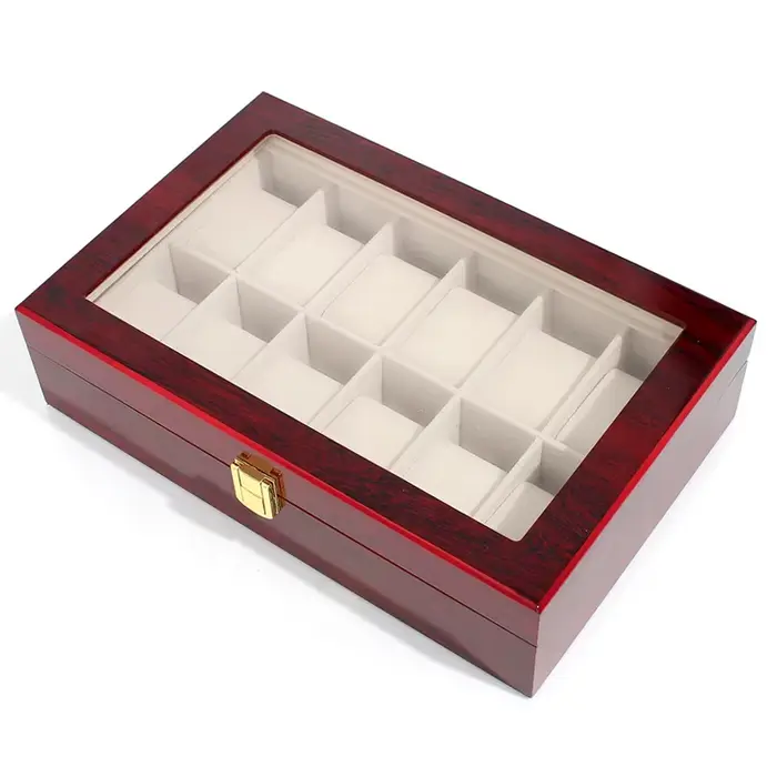Organisateurs de montres de luxe en bois pour hommes et femmes