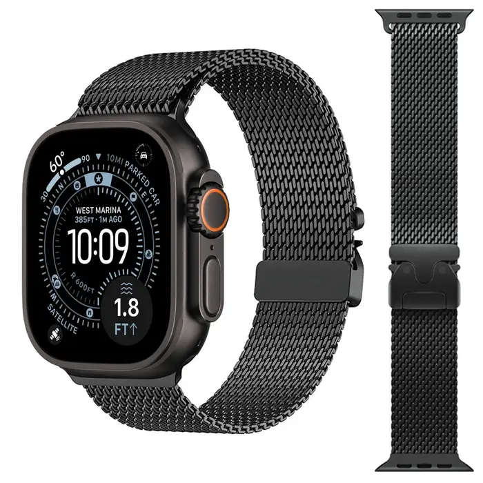 Bracelet en boucle milanaise en titane pour Apple Watch Ultra 2/3