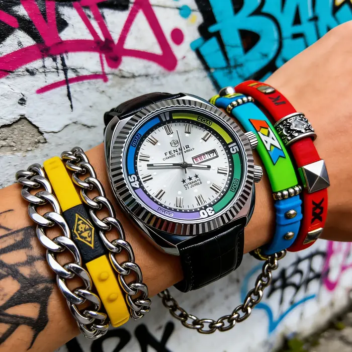 Montre à quartz pour homme - Boîtier en acier inoxydable