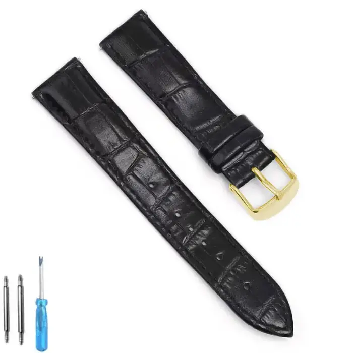 Bracelet de montre en cuir de veau pour hommes et femmes