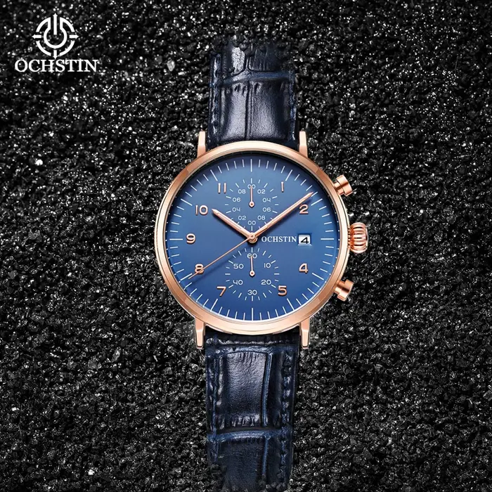 Ochstin prominente affaires haut de gamme nouvelle mode montres multi-fonctionnel mouvement à quartz étanche hommes cadeau wirstwatch