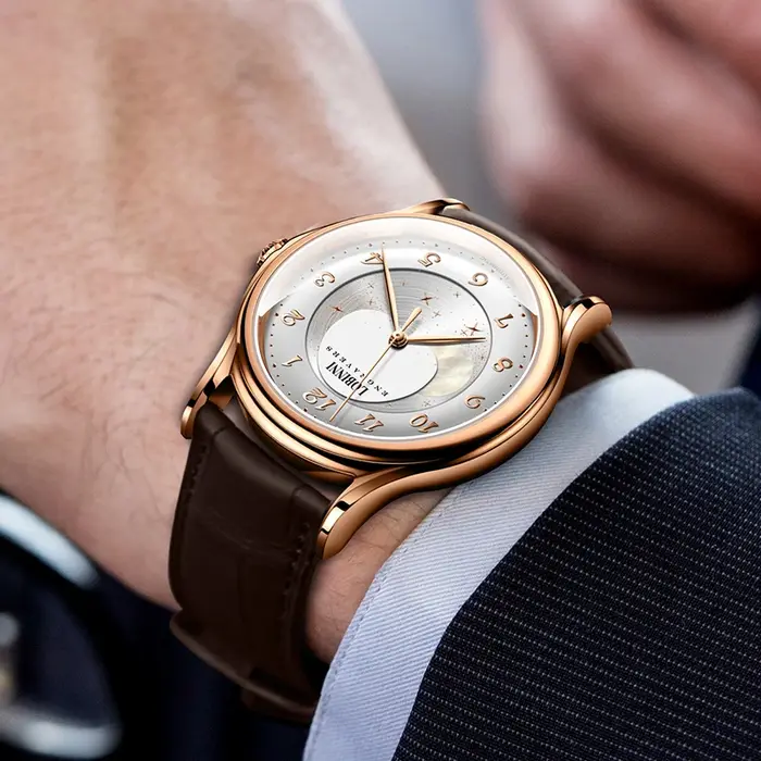 Montre mécanique pour homme Lobinni Top MIYOTA 821A, mouvement automatique, phase de lune, marque de luxe suisse, montres automatiques