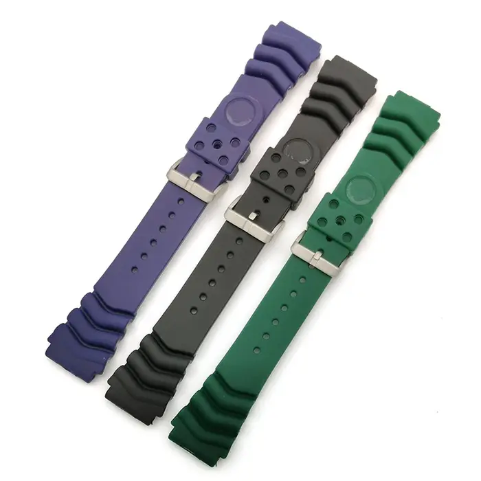 Bracelet de montre en résine de plongée pour Seiko