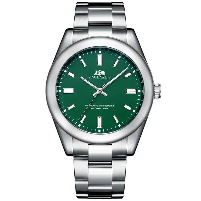 Montres automatiques pour hommes mécanique auto vent acier inoxydable luxe rouge jaune bleu vert arc-en-ciel 41mm Reloj Hombre Baratos