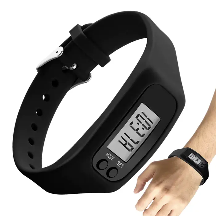 Montre compteur de pas avec écran LCD