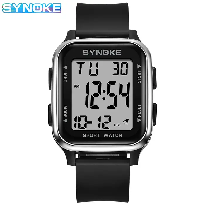 SYNOKE montre numérique militaire en plein air nouveau pour hommes mode rétro hommes montre sport étanche hommes montre multifonctionnel lumineux